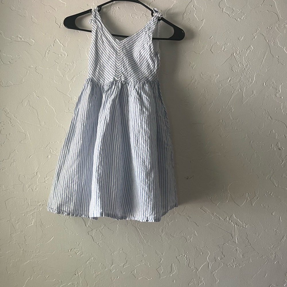 Striped Blue and White Kids Dress